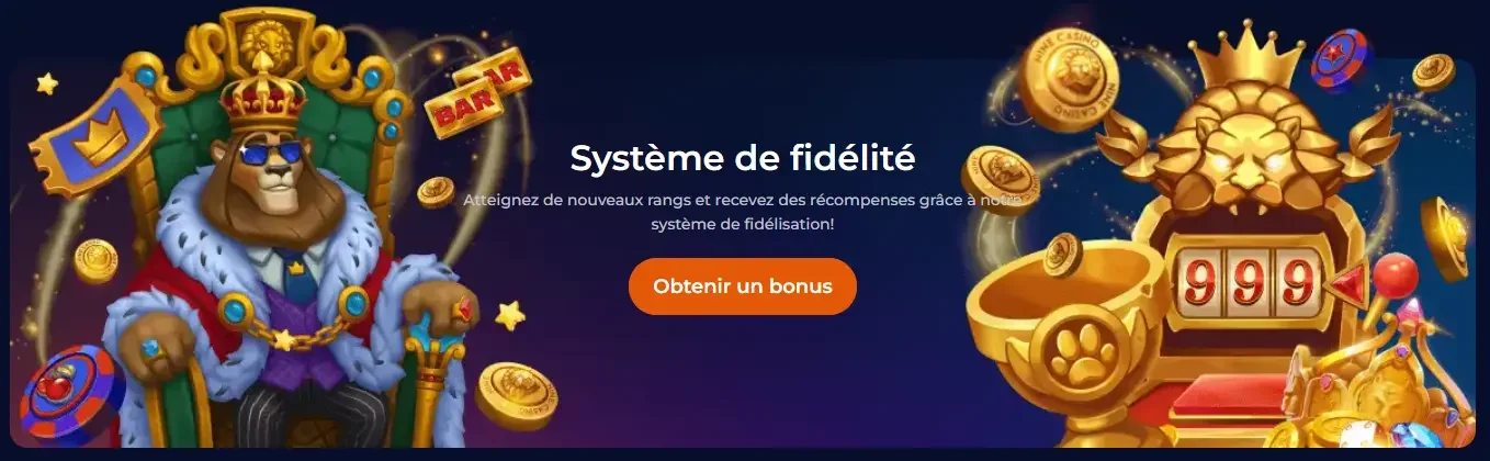Le bonus de parrainage et fid&eacute;lit&eacute; chez Nine Casino