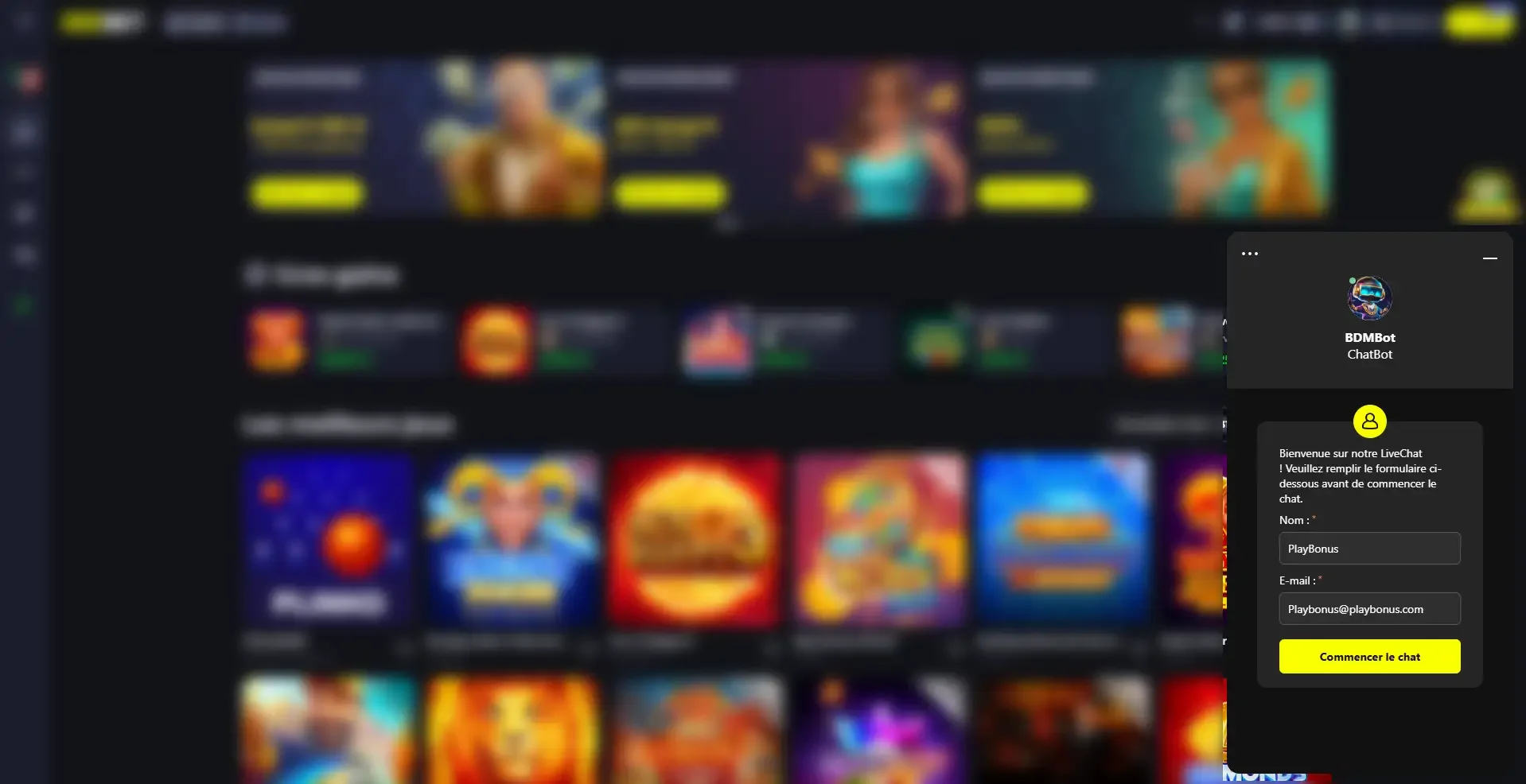 Chat client bdmbet casino