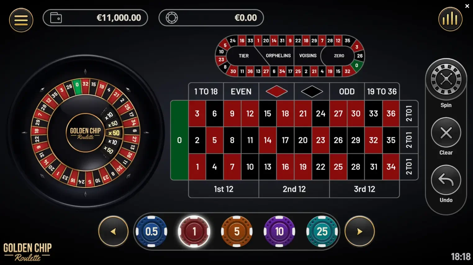 Golden Chip Roulette du fournisseur Yggdrasil