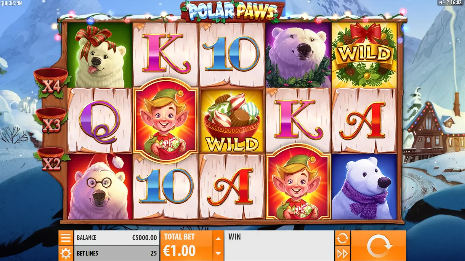 Polar Paws machine &agrave; sous quickspin