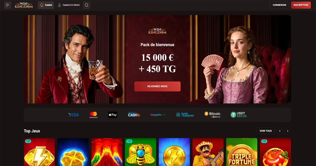 Page d'accueil du casino en ligne winkingdom