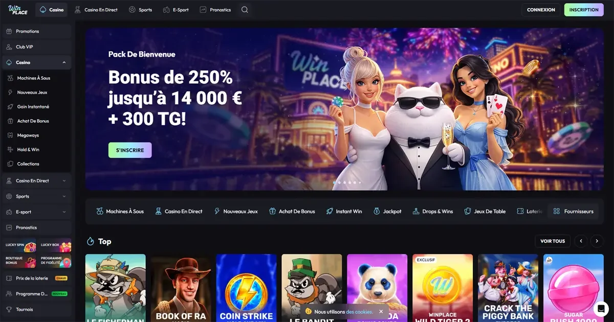 Page d'accueil du casino en ligne winplace