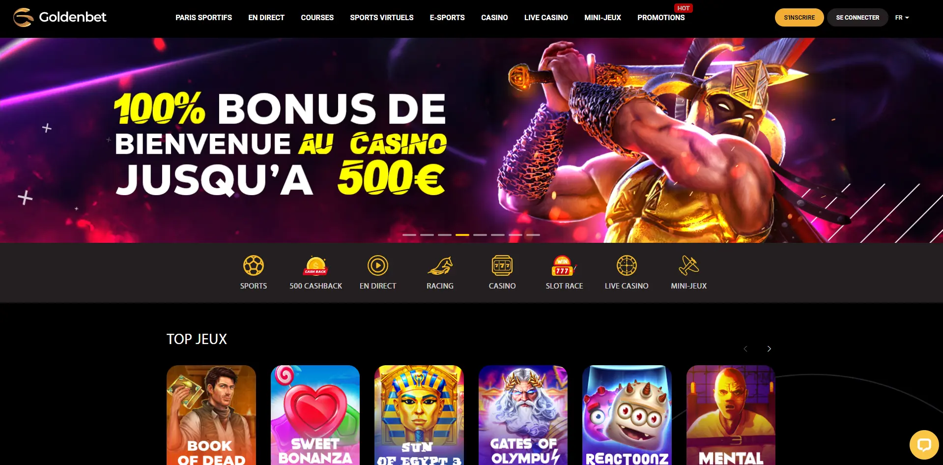 Goldenbet homepage casino en ligne