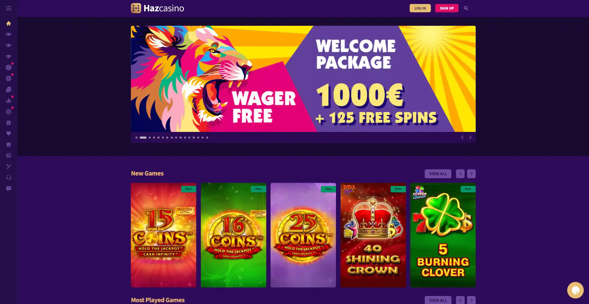 Haz casino home page