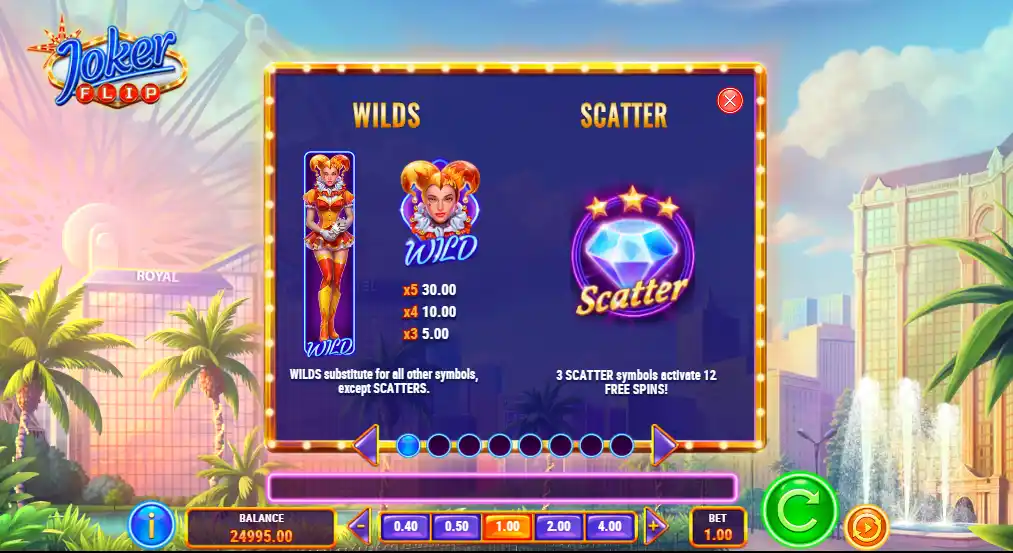 Wilds scatter slot joker flip