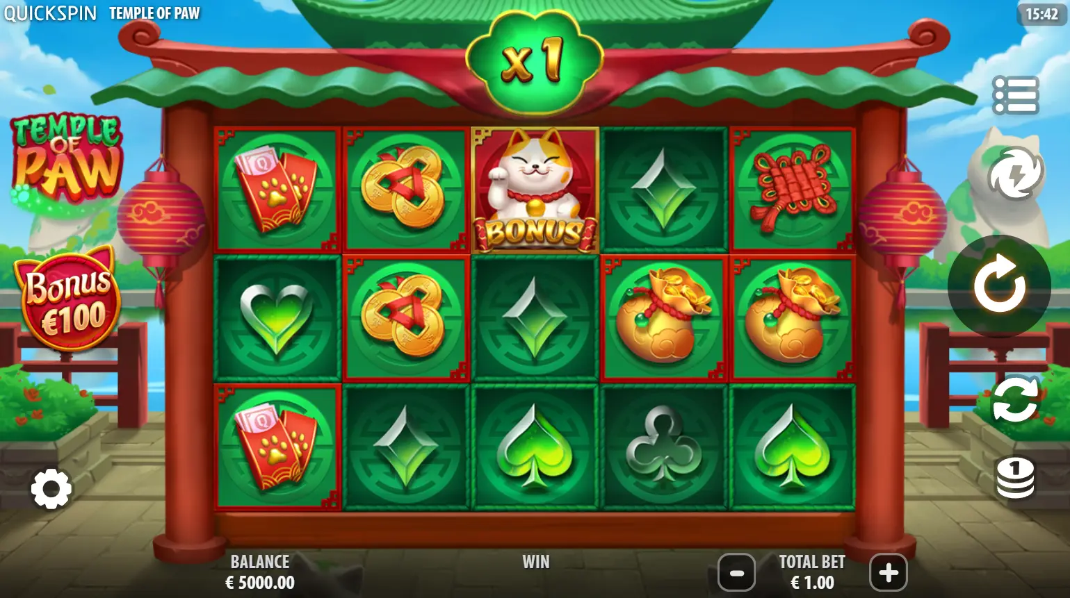 Temple of paw machine à sous casino slot