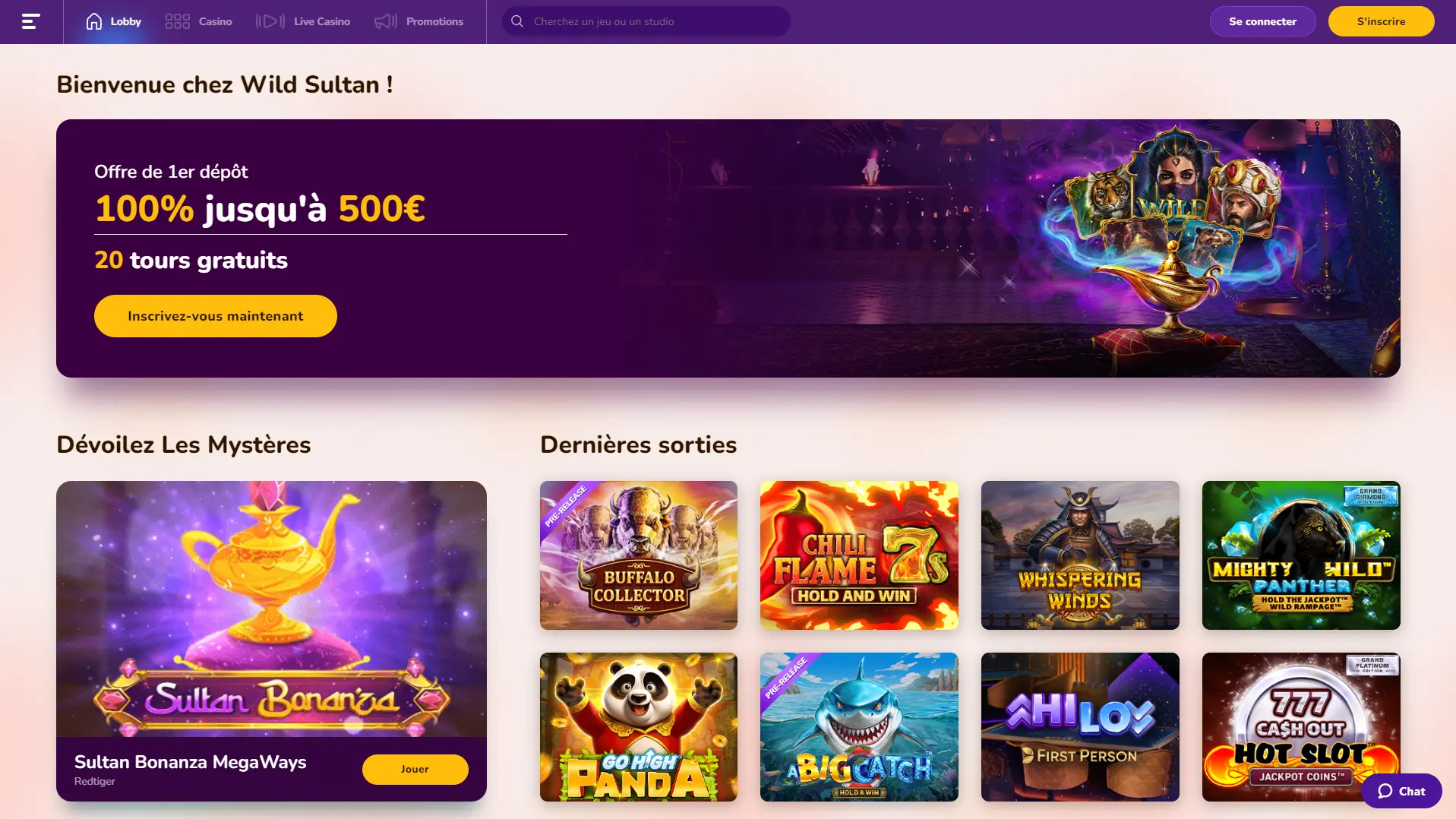 Wild sultan accueil casino en ligne